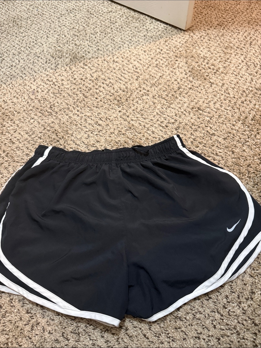 Nike Tempo Dri-FIT Black White Running Shorts Size L